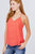 V-neck W/back Strap Dot Print Woven Cami Top
