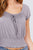 Short Puff Sleeve Front Tie Detail Smocked Waist Knit Gauze Top