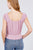 Short Puff Sleeve Front Tie Detail Smocked Waist Knit Gauze Top