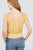 Short Puff Sleeve Front Tie Detail Smocked Waist Knit Gauze Top