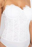 Sweetheart Floral Lace Tube Bodysuit