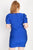 Satin Puff Sleeves Mini Dress