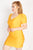 Satin Puff Sleeves Mini Dress