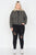 Plus Size Heather Charcoal Athletic Full Zip Hoodie Sweater
