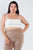 Plus Size Open Stripe Back Cami Strap Athletic Lounge Bra