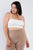 Plus Size Open Stripe Back Cami Strap Athletic Lounge Bra