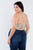 Plus Size Open Stripe Back Cami Strap Athletic Lounge Bra