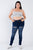 Plus Size Open Stripe Back Cami Strap Athletic Lounge Bra