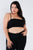 Plus Size Open Stripe Back Cami Strap Athletic Lounge Bra