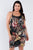 Plus Size Criss-cross Open Back Mini Floral Print Dress
