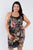 Plus Size Criss-cross Open Back Mini Floral Print Dress