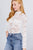 Long Sleeve Scallop Mock Neck Lace Bodysuit