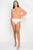 Floral & Shadow Striped Front Wrap Bodysuit