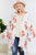 Floral Print Ruffle Detailed Draped Longline Maxi Kimono Cardigan