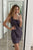 Multi Houndstooth Pattern Sleeveless Mini Dress