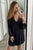 Boho Black Floral Lace Cami Swing Mini Dress