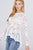 Long Sleeve Round Neck Peplum Lace Top