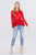 Long Sleeve Round Neck Peplum Lace Top