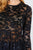 Long Sleeve Round Neck Peplum Lace Top