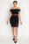 Off Shoulder Shadow Stripe Mini Dress