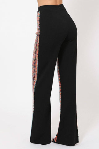 High Waist Colorful Sequins Pattern Pants