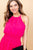Round Neck Waist Smocking Back Button Pleats Bottom Skirt Solid Dress