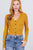 Long Sleeve V-neck W/button Down Crop Cardigan