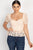 Sheer Lace Sweetheart Flounce Top