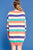 Multi-colored Striped Knit Sweater Dress