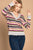 Multi-colored Variegated Striped Knit Sweater