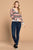 Multi-colored Variegated Striped Knit Sweater