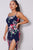 Sexy Spaghetti Strap Front Slit Floral Midi Dress