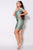 Off Shoulder V Front Gathered Bodycon Mini Dress