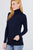 Long Sleeve With Metal Button Detail Turtle Neck Viscose Sweater