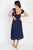 Button Front Ruffle Midi Dress