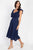Button Front Ruffle Midi Dress
