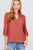 V-neck Button Down Woven Top