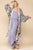 Mix-printed Open Front Kimono With Side Slits