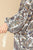 Mix-printed Open Front Kimono With Side Slits
