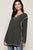 Two-tone Rib Tunic Top With Side Slits