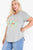 Usa Tour Graphic Round Hem Short Sleeve Top