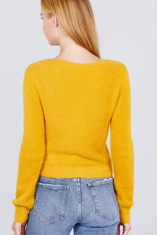 Front Twisted Knot Cozy Sweater