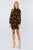 Ruffle Sleeve Print Mini Dress