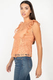 Sleeveless Lace Lining Top
