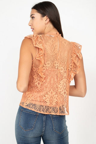 Sleeveless Lace Lining Top