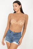 Sheer Floral Lace Bodysuit