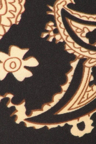 Plus Size Paisley Floral Print, High Waist Leggings. Leggings Are Fully Lined