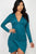 Ruched Wrap Bodycon Dress