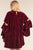 Plus Size Juliet Black Velvet Relaxed Fit Cut-out Detail Layered Long Sleeve Mini Dress