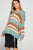 V-neck Cozy Thick Knit Stripe Pullover Sweater